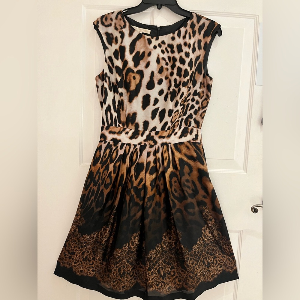 Boston Proper Dress in Leopard Print